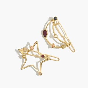 Finespun Moon and Star Hair Clips